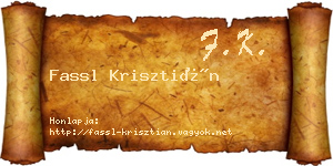 Fassl Krisztián névjegykártya